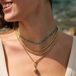 Collier Ras Du Cou MAILLE BIZANTINE 11 Collier Ras Du Cou MAILLE BIZANTINE -Agatha.fr Boutique 02680420 157 TU M4